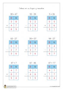 Sumas y restas con llevadas