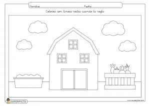 Colorear con líneas rectas usando la regla