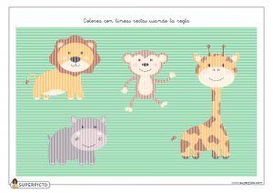 Colorear con líneas rectas usando la regla