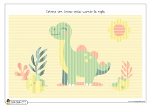 Colorear con líneas rectas usando la regla