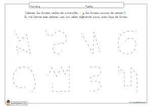 Colorear líneas curvas o rectas