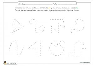 Colorear líneas curvas o rectas