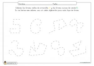 Colorear líneas curvas o rectas