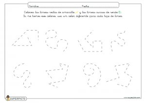 Colorear líneas curvas o rectas