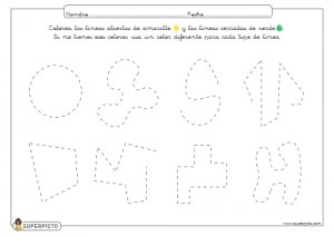 Colorear líneas abiertas y cerradas