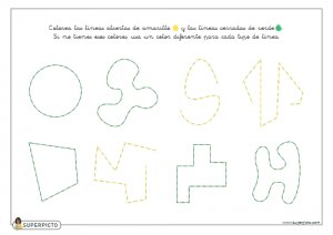 Colorear líneas abiertas y cerradas