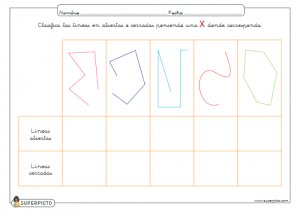 Marcar las líneas abiertas o cerradas