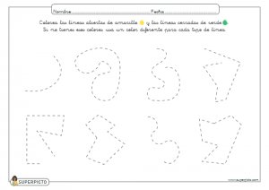 Colorear líneas abiertas y cerradas