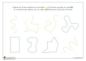 Colorear líneas abiertas y cerradas