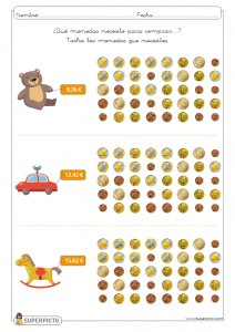 Cálculo con monedas y billetes
