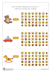 Cálculo con monedas y billetes