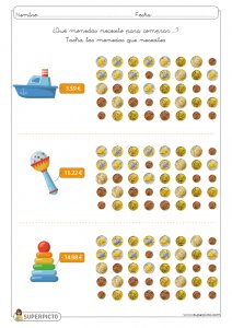 Cálculo con monedas y billetes