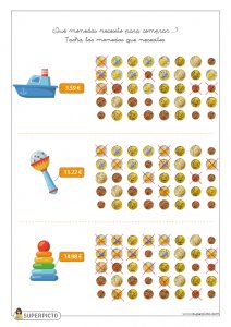 Cálculo con monedas y billetes