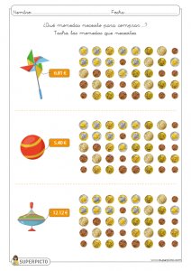 Cálculo con monedas y billetes