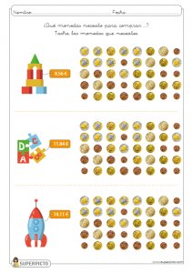 Cálculo con monedas y billetes