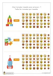 Cálculo con monedas y billetes