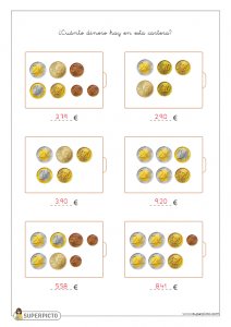 Cálculo con monedas y billetes