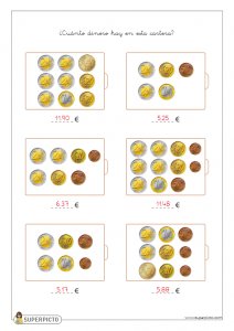 Cálculo con monedas y billetes