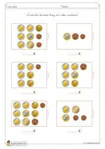 Cálculo con monedas y billetes