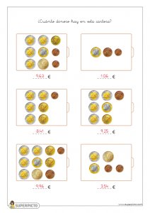 Cálculo con monedas y billetes