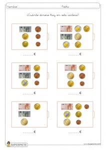 Cálculo con monedas y billetes