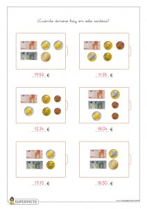 Cálculo con monedas y billetes