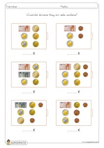 Cálculo con monedas y billetes