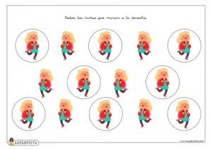 Rodear las niñas que miran a la derecha