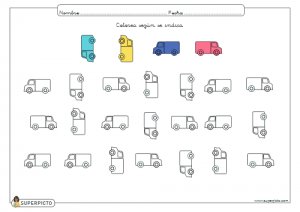 Colorear según se indica