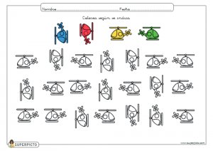 Colorear según se indica