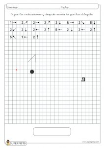 Seguir las indicaciones y después escribir lo que se ha dibujado (cerdo)