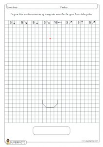 Seguir las indicaciones y después escribir lo que se ha dibujado (campana)