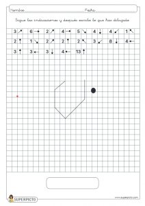 Seguir las indicaciones y después escribir lo que se ha dibujado (elefante)