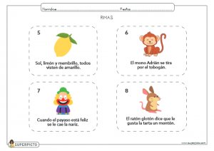 Rimas cortas para niños