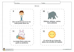 Rimas cortas para niños