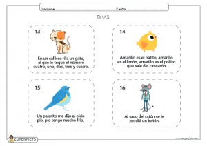 Rimas cortas para niños