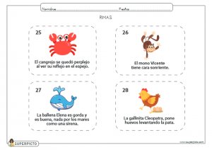 Rimas cortas para niños