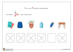 Poner X en los conceptos que pesan menos