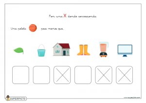 Poner X en los conceptos que pesan menos
