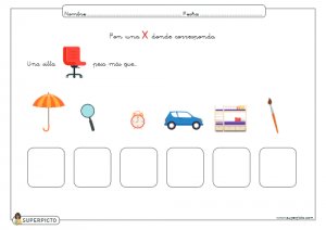 Poner X en los conceptos que pesan más