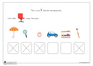 Poner X en los conceptos que pesan más