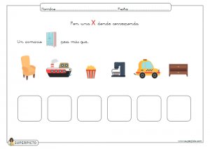 Poner X en los conceptos que pesan más