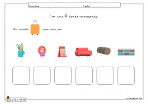 Poner X en los conceptos que pesan más