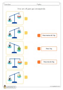 Unir con el peso que corresponda