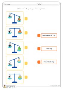 Unir con el peso que corresponda