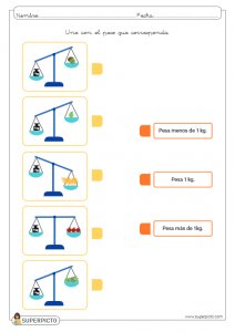 Unir con el peso que corresponda