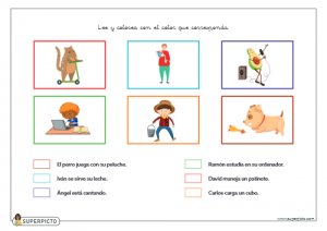 Leer y colorear con el color que corresponda (minúsculas)