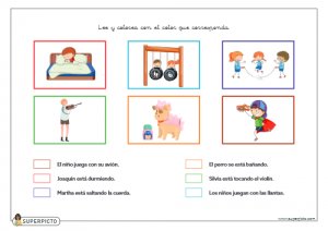 Leer y colorear con el color que corresponda (minúsculas)