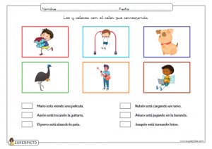 Leer y colorear con el color que corresponda (minúsculas)