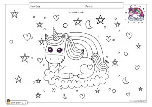 Dibujos de unicornios para colorear e imprimir